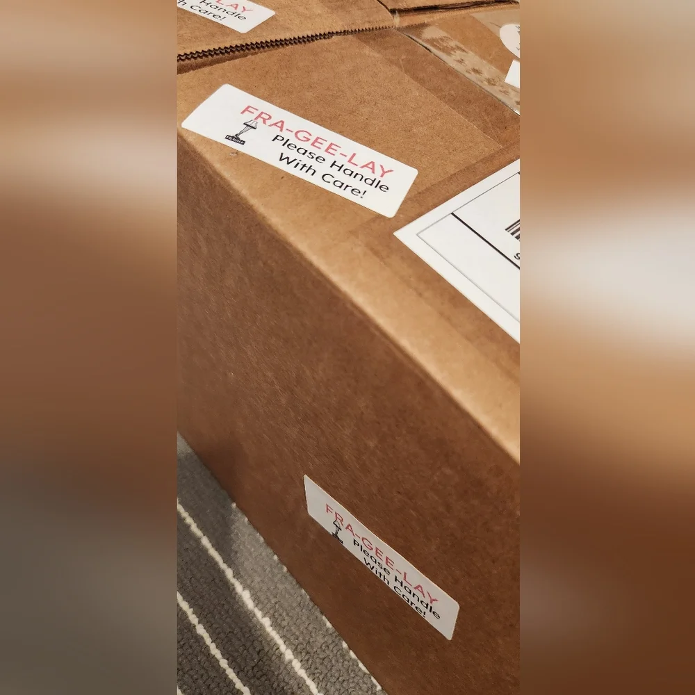 50 Fragile Shipping Stickers